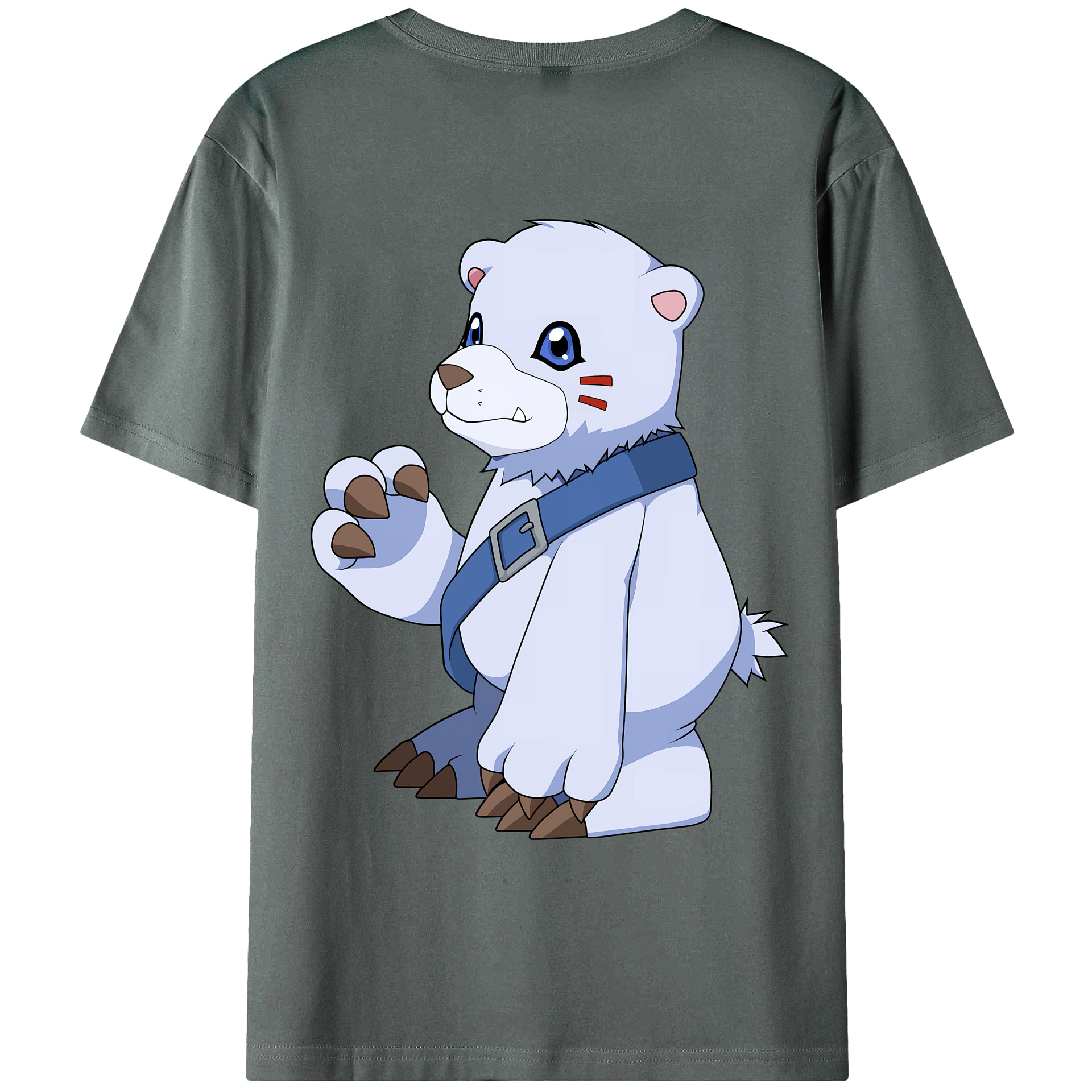 （画像用） Digimon デジタルモンスター/デジモン 綿100％ メンズ半袖Tシャツ（バックプリント） 通気性